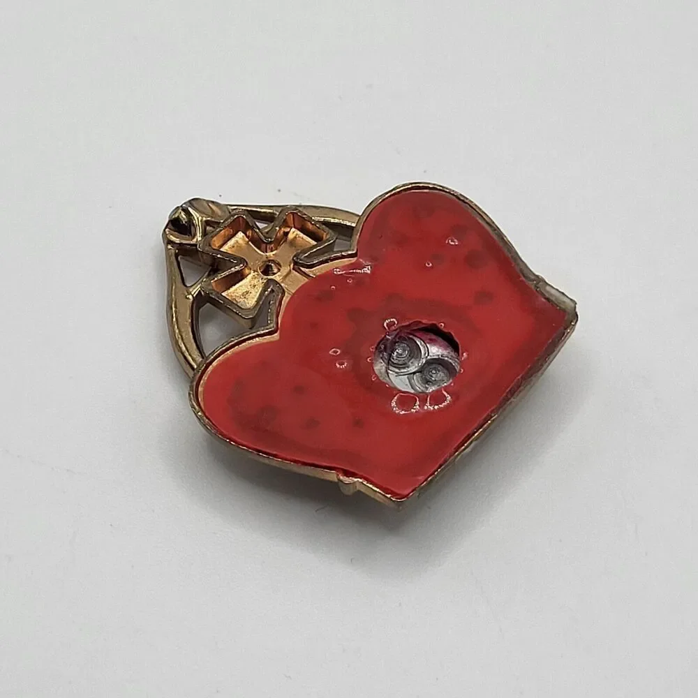 Goldtone Crown Ring Rhinestone Cellphone Hand Loop 1.25in